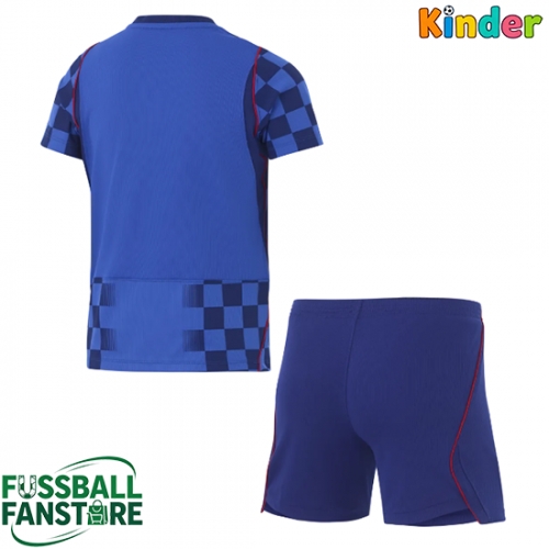 Kroatien Replik Auswärtstrikot Kinder WM 2026 Kurzarm (+ Kurze Hosen)